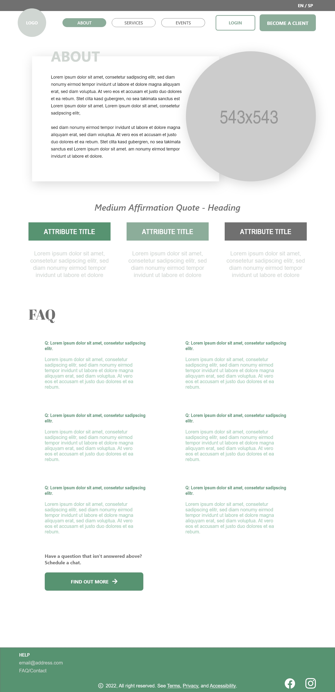 About Page Lo-Fidelity Mockup